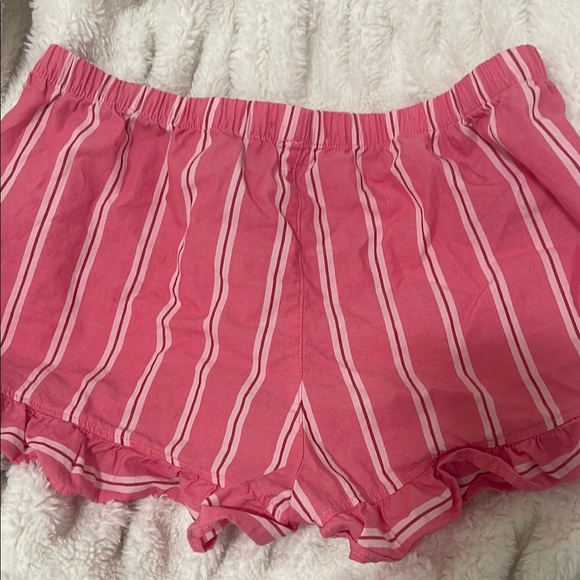 Pink Striped Ruffle Shorts - Picture 4 of 5